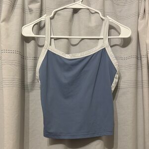 SHEIN Blue and White Tank Top